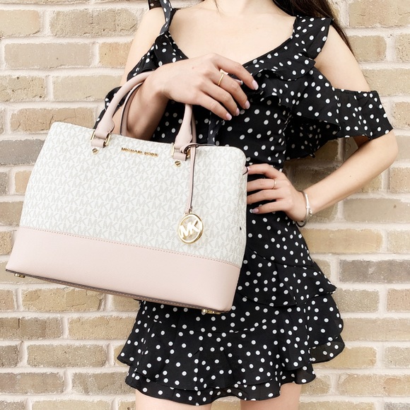 Michael Kors Large Satchel Vanilla pink - Picture 5 of 8